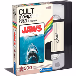 Clementoni 35111 Cult Movies Jaws 500 Pieces, Made in Italy, Jigsaw Puzzle for Adults, Multicolor, Medium