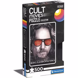 Clementoni 35113 Cult Movies Big Lebowsky 500 Pieces, Made in Italy, Jigsaw Puzzle for Adults, Multicolor, Medium