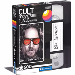 Clementoni 35113 Cult Movies Big Lebowsky 500 Pieces, Made in Italy, Jigsaw Puzzle for Adults, Multicolor, Medium