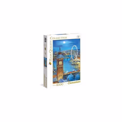 1000pcs Tea Time- Snow flakes - Big Ben - Jigsaw Puzzle - Clementoni 39319