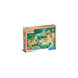 39813 The Jungle Book Jigsaw Story 1000 Pieces-Poster Included, Puzzle For Adults 14-99 Years, Gift For Men/Women, Map, Made In Italy, Multicolor