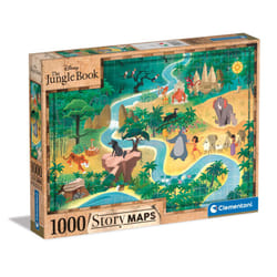 39816 The Jungle Book Jigsaw Disney Story Maps 1000 Pieces-Puzzle For Adults 14-99 Years, Gift For Men/Women, Made In Italy, Multicolor
