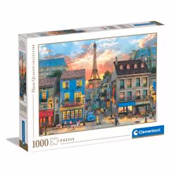 Clementoni Collection-Streets of Paris-1000 Pieces, Paris Jigsaw Puzzle, Horizontal, Fun for Adults, Made in Italy, Multicolo ...