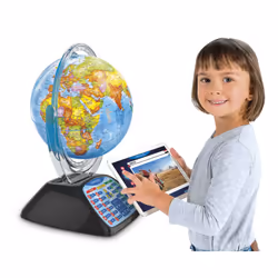 Clementoni 61362 Digital Interactive Children Age 7, Educational Toys, World, Globe Light, English Version, Multicolour