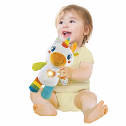 61383 Little Unicorn-Play Plush, Interactive Toddler, Light And Sounds, Learning Infant, Activity Toys For 6 Months, Multicoloured
