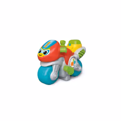 61386 61386.1 Motorcycle Activity Centre-Motorbike 10 Months, Interactive Toddler, Light and Sounds, Learning Infant Toys in English, Batteries