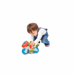 61386 61386.1 Motorcycle Activity Centre-Motorbike 10 Months, Interactive Toddler, Light and Sounds, Learning Infant Toys in English, Batteries