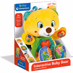 Clementoni Interactive Baby Bear Soft Plush Toy