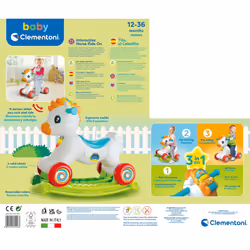 Clementoni- Tito the Rocking Horse & Runner: With Music, Songs & Educational Content (Numbers, Letters) for Babies (10+ Months)