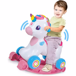 Clementoni 61764 Unicorn 3 in 1 Ride On for children, Multicoloured