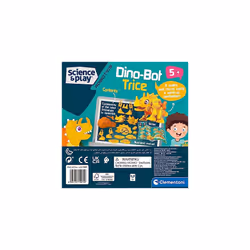 75074 Science & Play Dino Bot Triceratops, Educational and Scientific, Building Set, Gift for Kids Age 8, STEM, Dinosaur Toys Robot, Made in Italy,