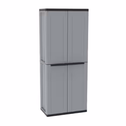 Terry Store-Age JLine 368, Storage cabinet, Floorstanding, By-the-wall cabinet, 4 shelves, 2 door(s), Black, Grey
