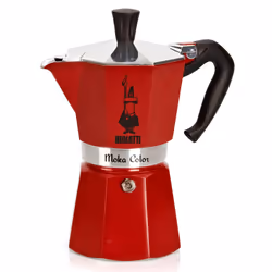 Bialetti Moka Express, Moka pot, Red, Aluminium, 6 cups, CE, 1 pc(s)