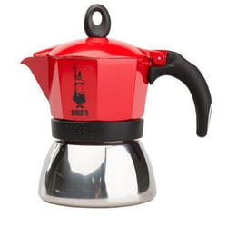 Bialetti Moka induction Moka pot 0.1 L Red, Silver