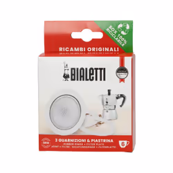 Bialetti Spare Parts Includes 3 Gaskets and 1 Plate Compatible with