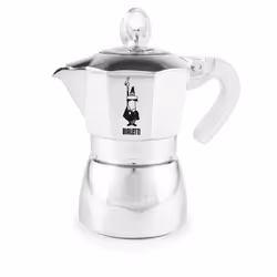 Bialetti Dama Pure Ice, Moka pot, 0.18 L, Metallic, Aluminium, 3 cups, Dama Pure Ice