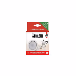 Bialetti 3 gaskets (Rubber Rings) 1 Filter Plate Replacement for Moka 9 cups