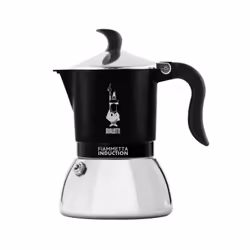 Bialetti Fiammetta Induction, Moka pot, 0.18 L, Black, Stainless steel, Aluminium, Stainless steel, 4 cups, Polyamide