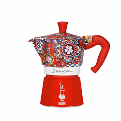 Bialetti Dolce&Gabbana Moka Express, Moka pot, Blue, Red, White, Aluminium, 3 cups, Thermoplastic, 1 pc(s)