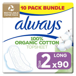 Cotton Protection Ultra Normal Sanitary Towels, Size 2 With Wings, 90 Pads, 100% Organic Cotton Topsheet