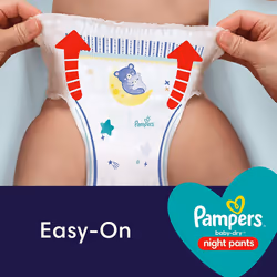 Pampers Baby-Dry Night Nappy Pants Size 5, 140 Nappies, 12kg-17kg, Pampers Night Pants Offer Extra Protection All Night Long