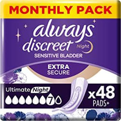 Always Discreet Ultimate Night Incontinence pad Woman