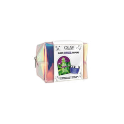 Sleep, Glow, Repeat. Olay + Aussie Giftset. Olay Retinol24 Night Moisturiser 50ml + Aussie Calm the Frizz Hair Mask with Cap 20ml