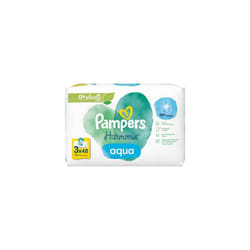 Baby Wet Wipes Harmony Aqua, 144 Wipes (3 x 48), Gentle Skin Protection for Delicate Skin with 99% Water