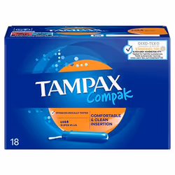 Always Tampax Compak Super Plus, 18 pc(s), STANDARD 100 by OEKO-TEX, Dye