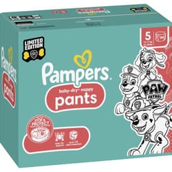 Pampers Baby-Dry Pants Taille 5 (12-17 kg), 160 couches-culottes BAbA, Pack 1 Mois, Adition PatPatrouille A la Rescousse contre les Fuites, Faciles A