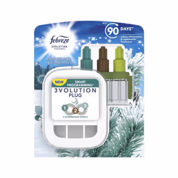 Febreze 3Volution Plugin Starter Unit/Kit & 20ml Refill - Frosted Pine & Eucalyptus