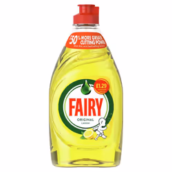 Fairy Lemon Washing Up Liquid with LiftAction 383ml (Pack of 10)