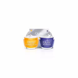 Olay Moisturiser Skincare Gift Bag, Womens Skin Care Gift Sets, Vitamin C + AHA 24 Face Cream 50ml & Retinol 24 Night Cream 5 ...