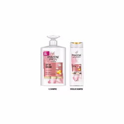 Pantene Shampoo With Biotin and Rose Water, Volume Shampoo, Thickening Shampoo, Volumising Hair Products For Fine Hair, Lift 'n' Volume, Sil