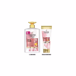 Conditioner With Biotin and Rose Water, Volumising Hair Conditioner, For Fine Hair, Lift 'n' Volume, Silicone Free, VALUE PACK, 1L