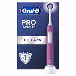 Oral-B Junior 8006540742891, Child, Rotating toothbrush, Daily care, Sensitive, Whitening, Purple, 2 min, Soft