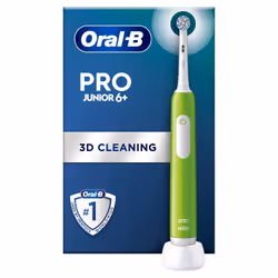 Oral-B PRO Junior Green Electric Toothbrush, Child, Rotating-oscillating toothbrush, Daily care, Polishing, Sensitive, Green, ...