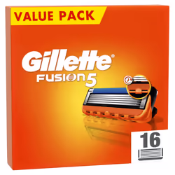 Gillette Fusion5 Razor Blades Men, Pack of 16 Razor Blade Refills with Precision Trimmer, 5 Anti-Friction Blades (Packaging m ...