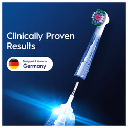 Oral-B Pro 3D White Electric Toothbrush Head, X-Shaped Bristles And Unique Polishing Cup For Teeth Whitening And To Remove Surface Stains, White