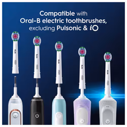 Oral-B Pro 3D White Electric Toothbrush Head, X-Shaped Bristles And Unique Polishing Cup For Teeth Whitening And To Remove Surface Stains, White