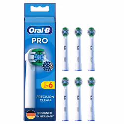 Pro Precision Clean Replacement Toothbrush Heads for Electric Toothbrush, Pack of 6, Teeth Cleaning with Innovative X-Shaped  ...
