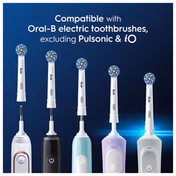 Oral-B Pro Sensitive Clean Electric Toothbrush Head, X-Shaped & Extra Soft Bristles For Gentle Brushing & Plaque Removal, Pack of 10 Toothbrush Heads