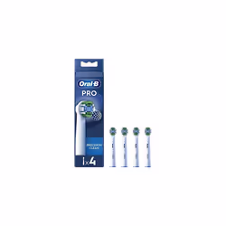 Pro Precision Clean Electric Toothbrush Head, X-Shape And Angled Bristles for Deeper Plaque Removal, Pack of 4 Toothbrush Hea ...