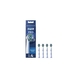 Pro Precision Clean Electric Toothbrush Head, X-Shape And Angled Bristles for Deeper Plaque Removal, Pack of 4 Toothbrush Heads, White