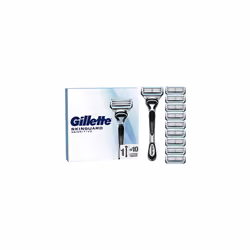 SkinGuard Sensitive Men's Razor, Shaving Razor for Men with Skin Irritation, 1 Handle, 10 Blade Refills