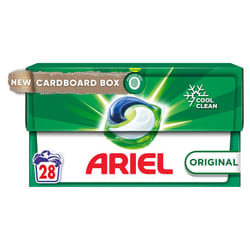 Ariel All-in-1 PODS, Washing Liquid Laundry Detergent Tablets/Capsules 28 Washes, Original, Brilliant Stain Removal Even In A Cold Wash