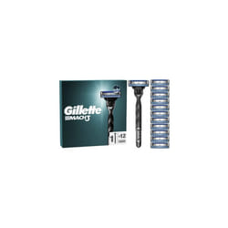 Mach3 Men's Razor + 12 Razor Blade Refills, 3 Blades for a Smooth Shave, Fits All Mach3 Handles