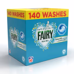 Fairy Non Bio Pods, 140 Count Laundry  Capsule Liquid Detergent