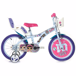 Dino Bikes - 16 "Lol Surprise Bicycle With Doll'S Seat And Basket For 5 - 8 Years