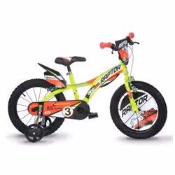 Dino Bikes 8006817906162, City bike, Children, Unisex, 35.6 cm (14"), Multicolour, Yellow, 35.6 cm (14")